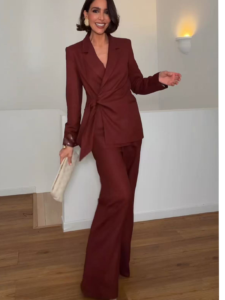 Women'S Formal Wear Pants Suit - Elegancki damski garnitur biurowy: marynarka, spodnie,