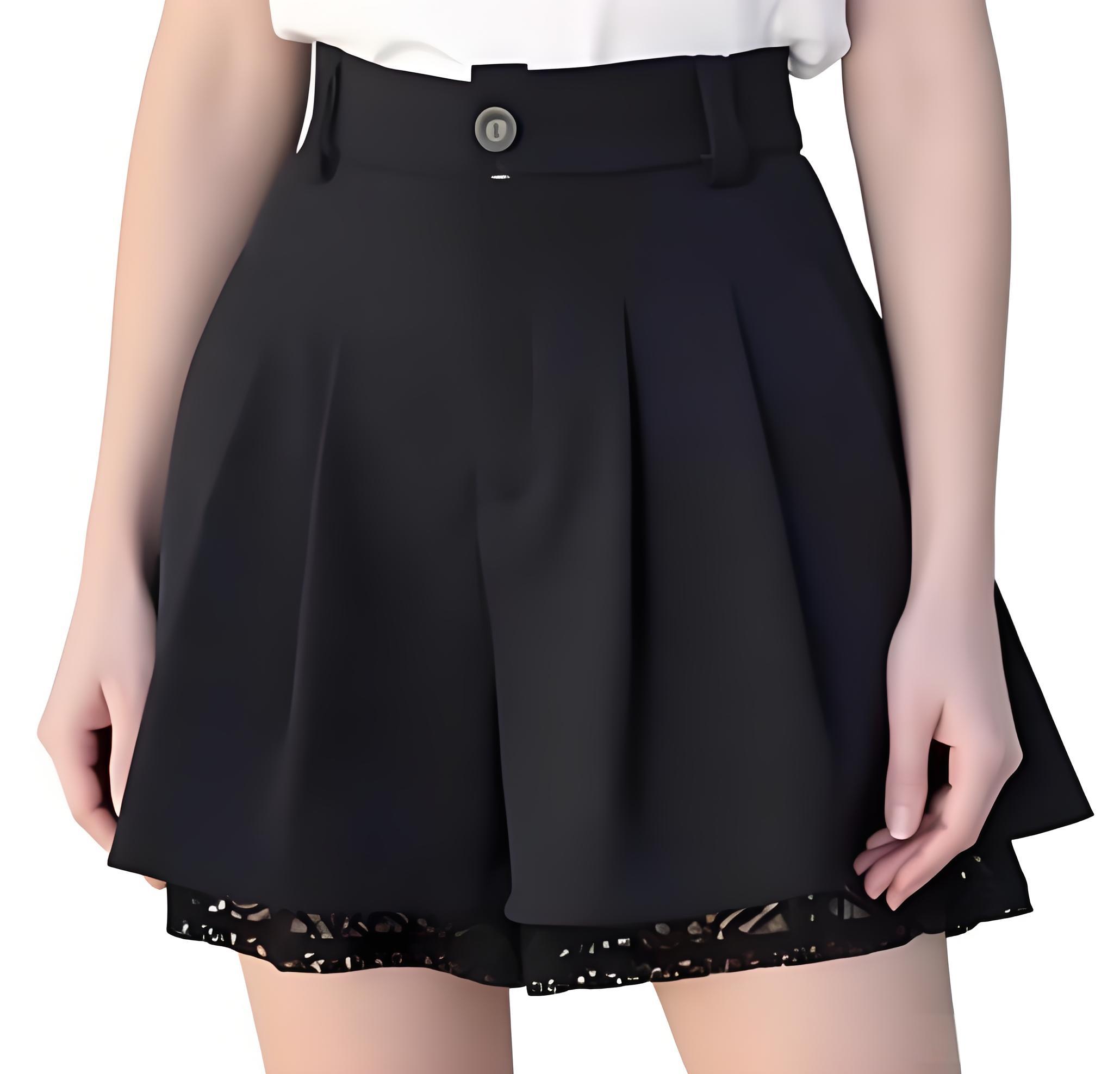 Women'S Formal Wear Pants Suit - Damskie spodnie typu culottes z wysokim