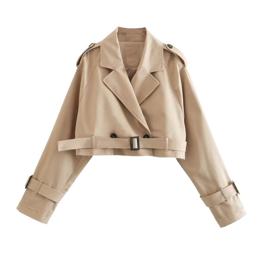 Trench Coat Formal - Jesienno-wiosenny damski płaszcz typu trench coat,