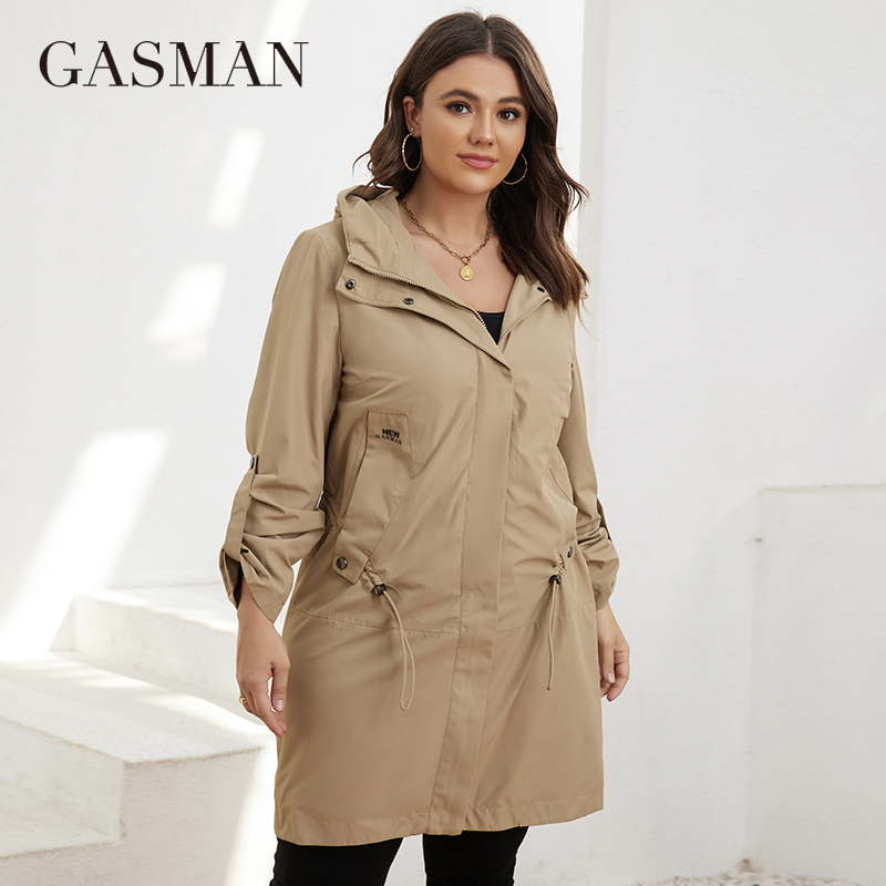Trench Coat Formal - GASMAN jesień trencz Plus rozmiar damski