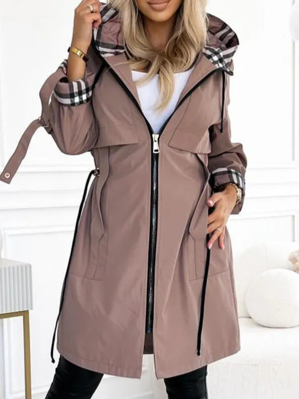 Trench Coat Formal - Damski płaszcz trencz na jesień i