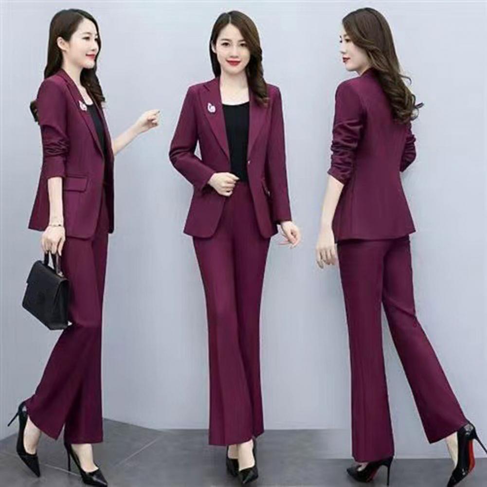 Women'S Formal Wear Pants Suit - Damski elegancki komplet: marynarka i spodnie,