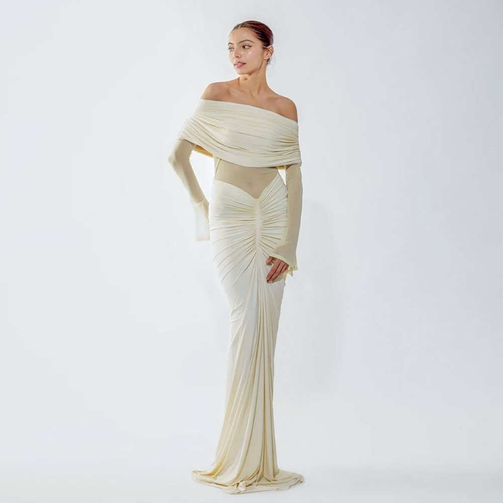 Beżowa Sukienka Wieczorowa Dam – Women'S Formal Wear For Wedding Guest recenzja i cena