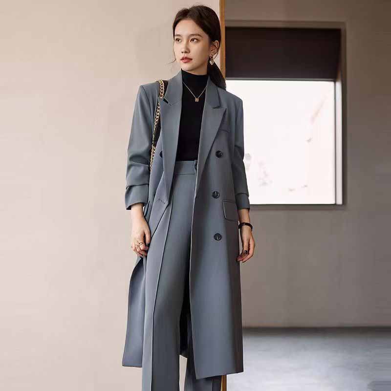 FANAN Elegancki Długi Płaszcz  – Trench Coat Formal recenzja i cena