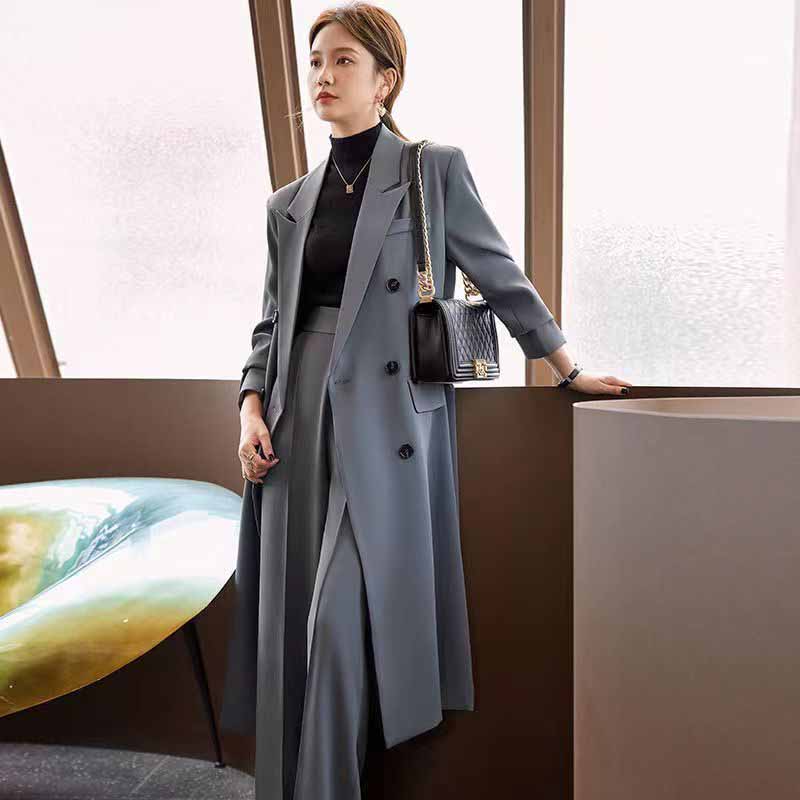 FANAN Elegancki Długi Płaszcz  – Trench Coat Formal recenzja i cena