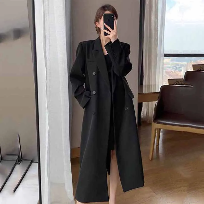FANAN Elegancki Długi Płaszcz  – Trench Coat Formal recenzja i cena