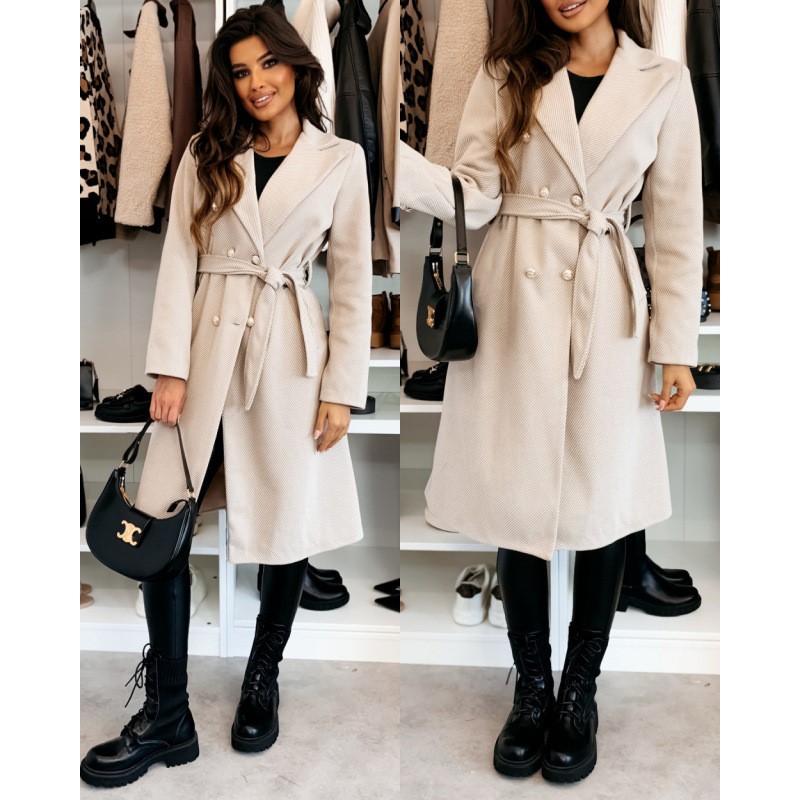 Wełniany płaszcz damski Jesień – Trench Coat Formal recenzja i cena