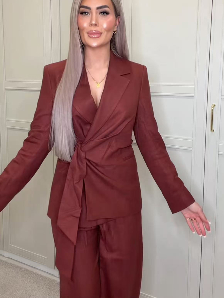 Elegancki damski garnitur biur – Women'S Formal Wear Pants Suit recenzja i cena