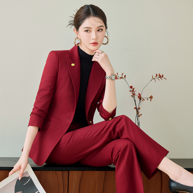 Czerwony garnitur damski, wyso – Women'S Formal Wear Pants Suit recenzja i cena