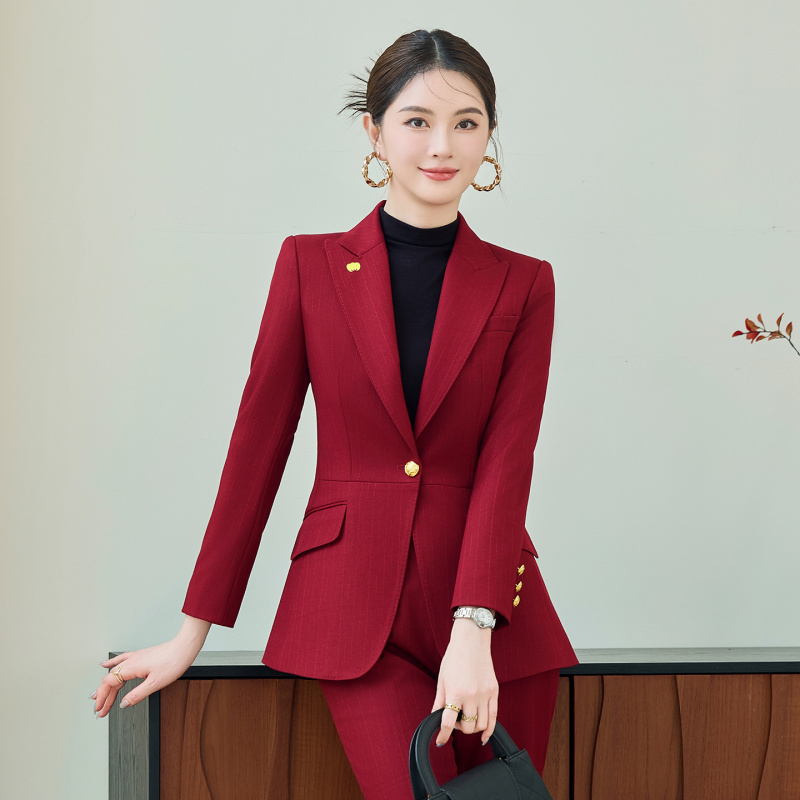 Czerwony garnitur damski, wyso – Women'S Formal Wear Pants Suit recenzja i cena