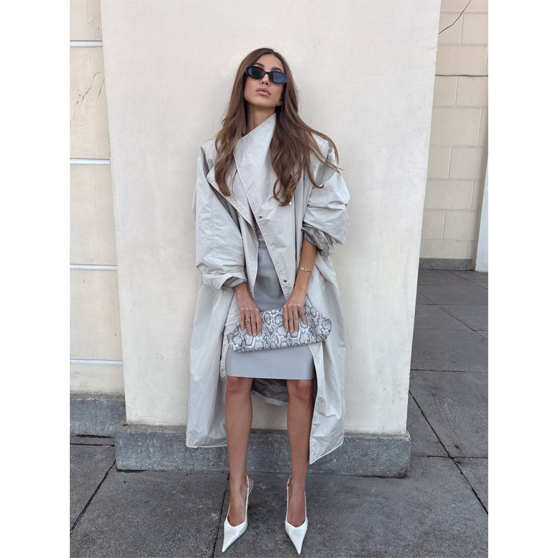 Off White Oversized Długi Płas – Trench Coat Formal recenzja i cena