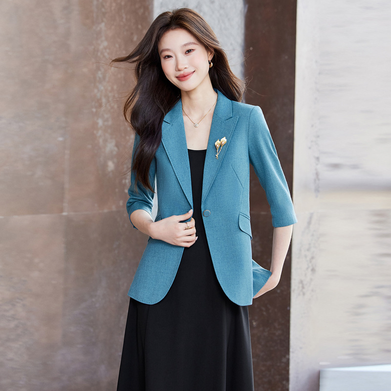Damska marynarka z rękawem 3/4 – Women Formal Office Wear Tops recenzja i cena