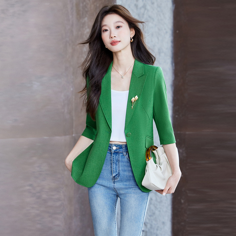 Damska marynarka z rękawem 3/4 – Women Formal Office Wear Tops recenzja i cena