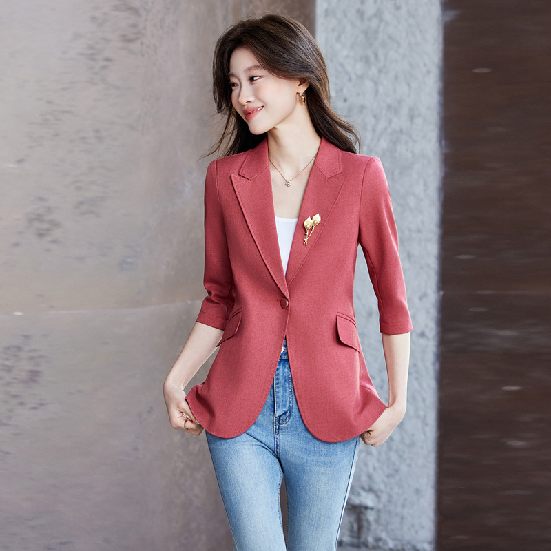 Damska marynarka z rękawem 3/4 – Women Formal Office Wear Tops recenzja i cena