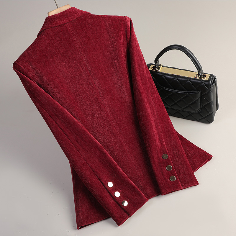 Żółta Złota Aksamitna Marynark – Women'S Formal Wear Jackets recenzja i cena