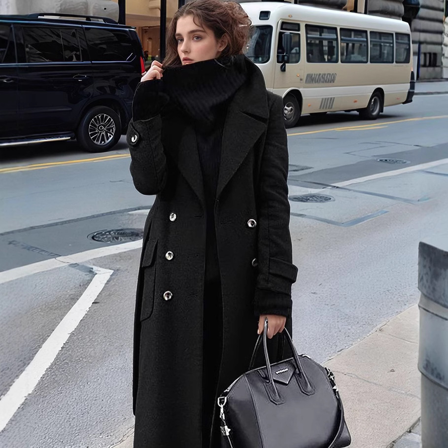 Długi płaszcz wełniany dwurzęd – Trench Coat Formal recenzja i cena