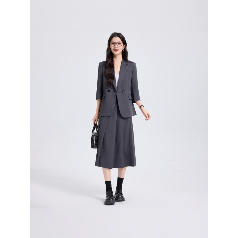 Granatowy damski komplet garni – Women'S Formal Wear Pants Suit recenzja i cena
