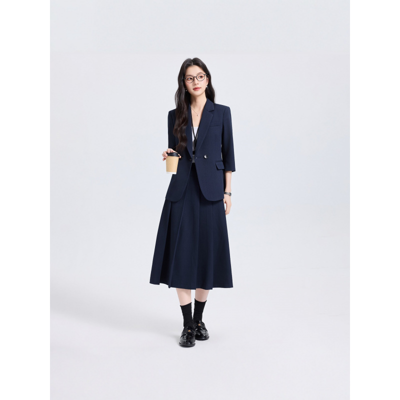 Granatowy damski komplet garni – Women'S Formal Wear Pants Suit recenzja i cena