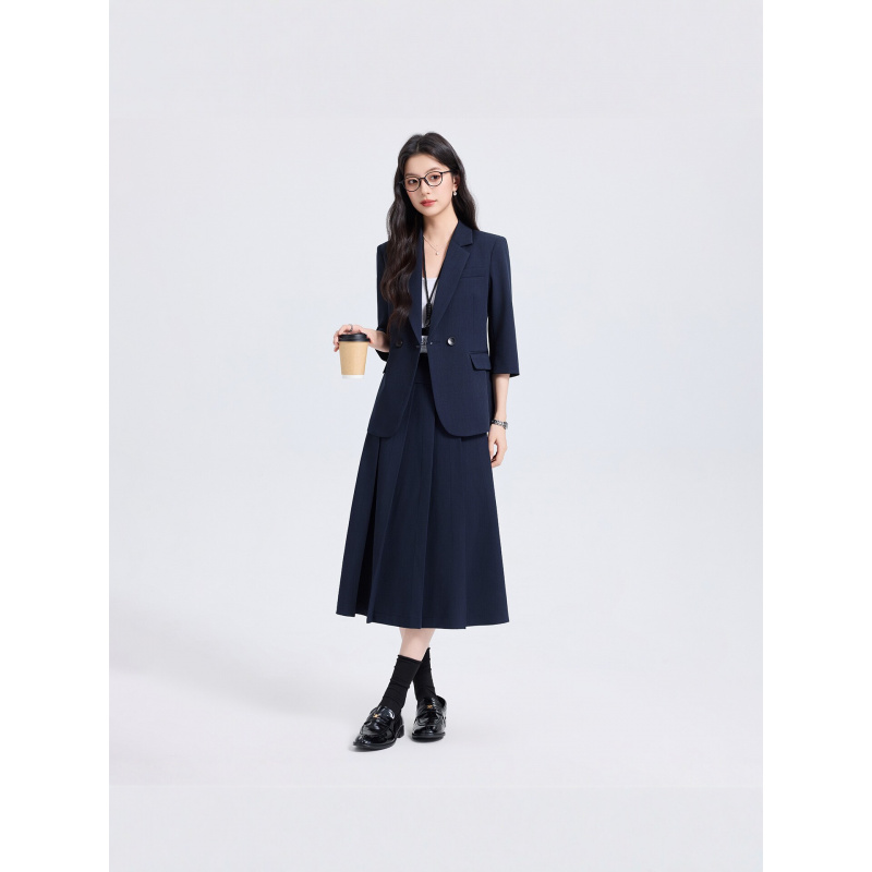 Granatowy damski komplet garni – Women'S Formal Wear Pants Suit recenzja i cena